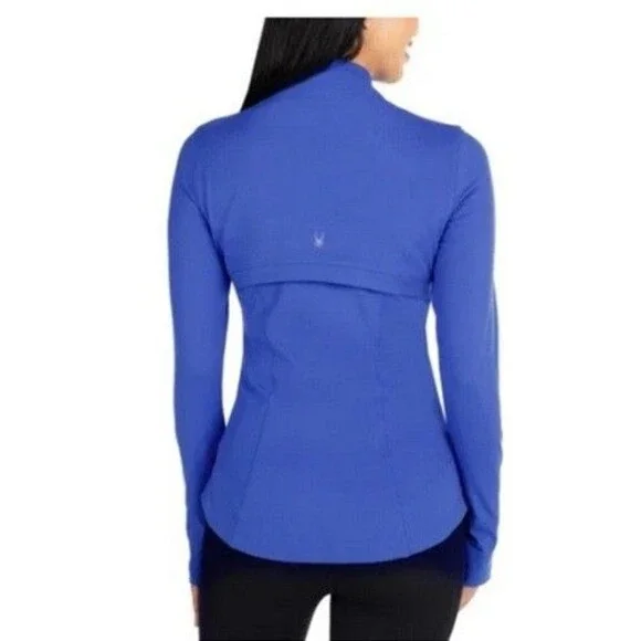 Spyder Women's Full Zip Long Sleeve Yoga Jacket Blue XXL NWT - Picture 2 of 4
